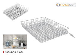 Confortime Organizador Utensilios Grey 36 x 26 x 5 cm (10 Unidades)