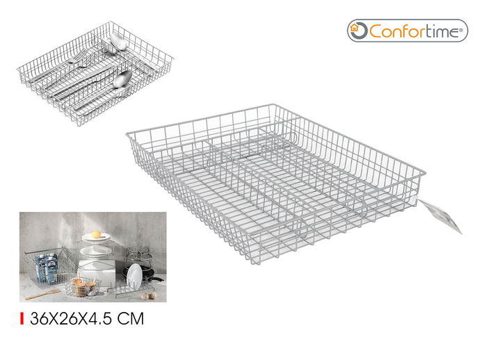Confortime Organizador Utensilios Grey 36 x 26 x 5 cm (10 Unidades) Confortime Organizador Utensilios Grey 36 x 26 x 5 cm (10 Unidades)