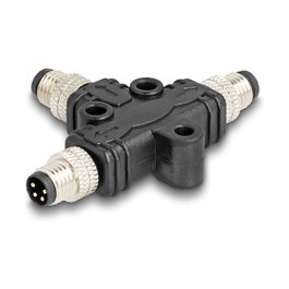 DeLOCK Divisor en T M8 Codificación A 4 Pin 1 x Macho a 2 x Macho
