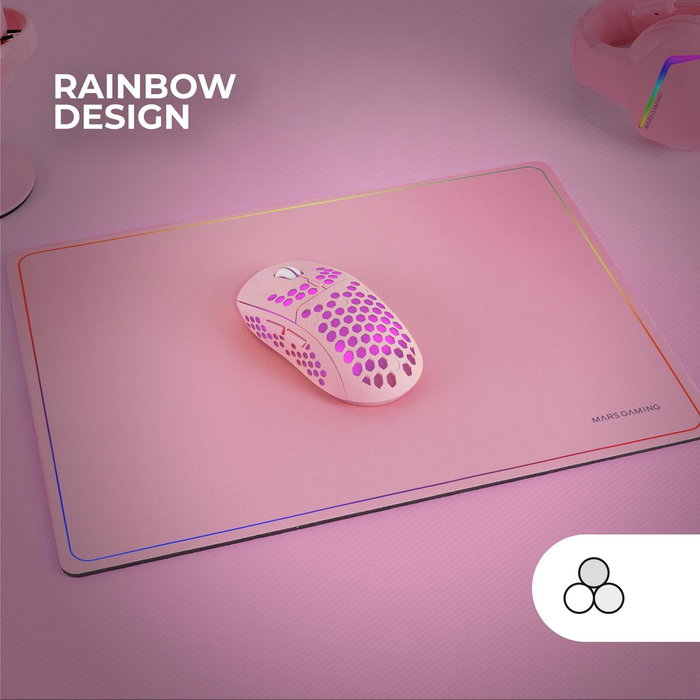 Mars Gaming MMP124 Alfombrilla Rosa con Borde Rainbow Mars Gaming MMP124 Alfombrilla Rosa con Borde Rainbow