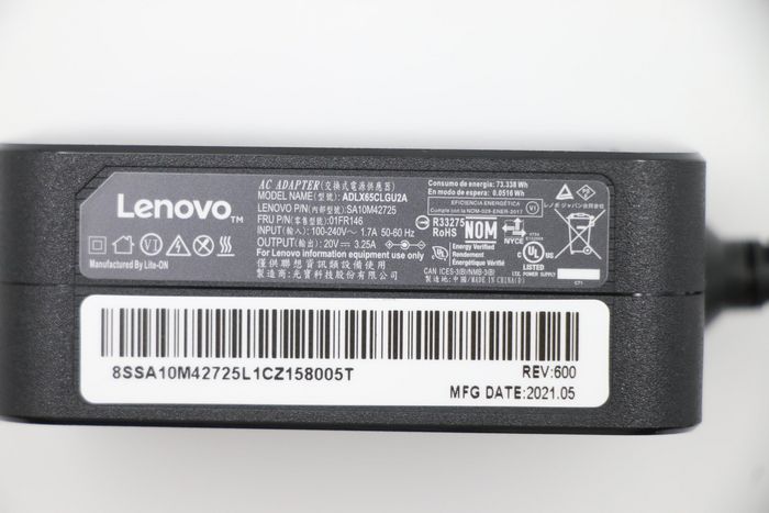 Lenovo Adaptador de corriente 65W UK Plug para notebook
