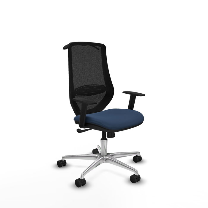 PIQUERAS Y CRESPO Silla de oficina Mardos con mecanismo Sincro, Azul marino y Negro PIQUERAS Y CRESPO Silla de oficina Mardos con mecanismo Sincro, Azul marino y Negro