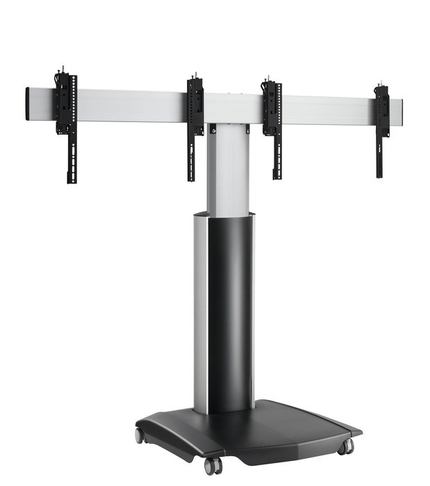 Vogel's Carrito para Pantallas PFT2520, Altura Ajustable de 113-177cm, Plata/Negro