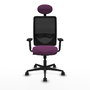 PIQUERAS Y CRESPO Silla de oficina Zulema con mecanismo Sincro, Morado y Negro