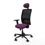 PIQUERAS Y CRESPO Silla de oficina Zulema con mecanismo Sincro, Morado y Negro