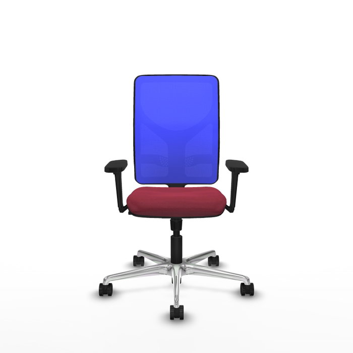 PIQUERAS Y CRESPO Silla de oficina Motilla con mecanismo Sincro, granate y azul PIQUERAS Y CRESPO Silla de oficina Motilla con mecanismo Sincro, granate y azul