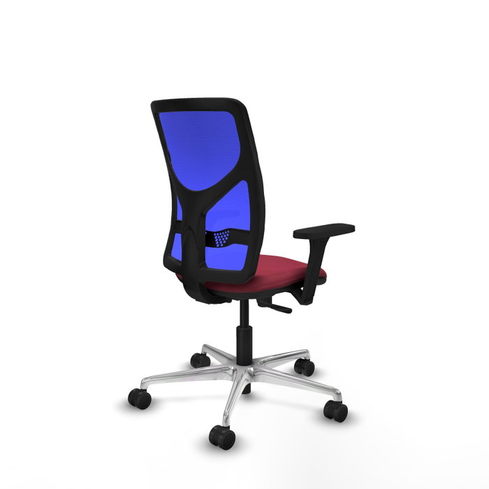 PIQUERAS Y CRESPO Silla de oficina Motilla con mecanismo Sincro, granate y azul PIQUERAS Y CRESPO Silla de oficina Motilla con mecanismo Sincro, granate y azul