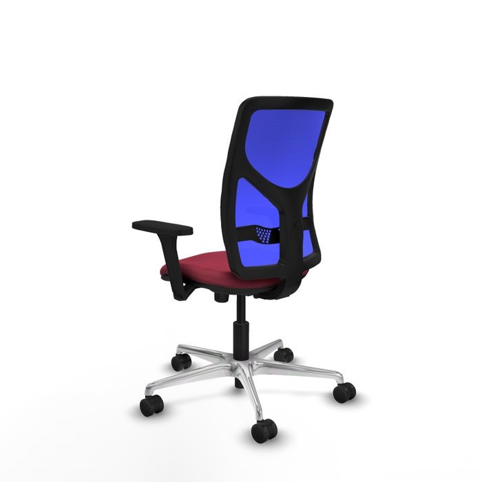PIQUERAS Y CRESPO Silla de oficina Motilla con mecanismo Sincro, granate y azul PIQUERAS Y CRESPO Silla de oficina Motilla con mecanismo Sincro, granate y azul