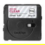 Brother BTAG-132 Cinta de Etiquetas, 12mm, Rojo sobre Transparente, 4 Metros, Compatible con P-touch PT-N10, PT-N20, PT-N25BT
