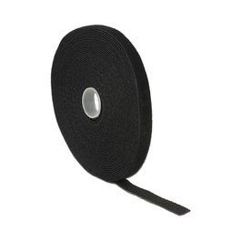 DeLOCK 18712 Cinta de velcro en rollo Negro 10 m x 13 mm