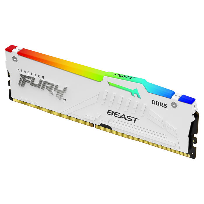 Kingston FURY Beast 64GB (2x32GB) 6400MT/s DDR5 CL32 DIMM Kit White RGB EXPO