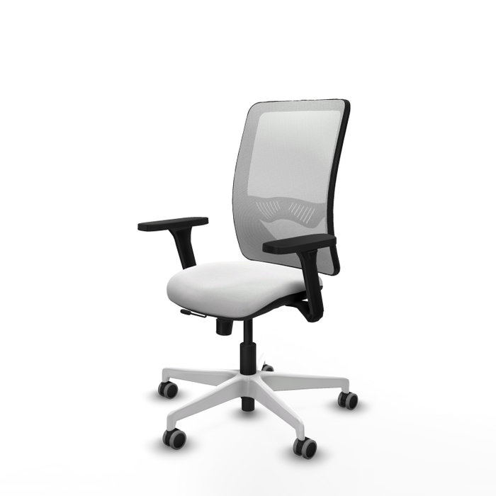 PIQUERAS Y CRESPO Silla de oficina Zulema Blanca con mecanismo Sincro/Traslack