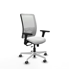 PIQUERAS Y CRESPO Silla de oficina Zulema Blanca con mecanismo Sincro/Traslack