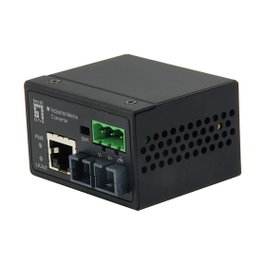 LevelOne Convertidor de Medios Fibra Óptica IEC-4001, 10/100TX a 100FX SC MM 2 km, Negro, para Ethernet Fast