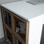 Hanah Home Escritorio de Estudio Moderno Blanco y Nogal para Espacio Productivo