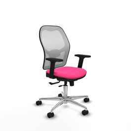 PIQUERAS Y CRESPO Silla de oficina Jorquera Rosa y Blanco