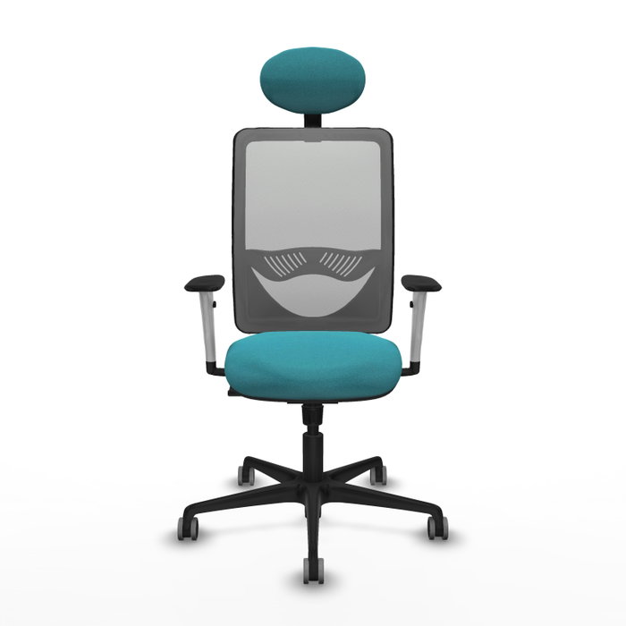 PIQUERAS Y CRESPO Silla de oficina Zulema con mecanismo Sincro, Turquesa y Gris PIQUERAS Y CRESPO Silla de oficina Zulema con mecanismo Sincro, Turquesa y Gris