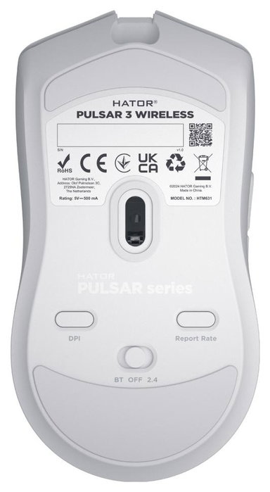 Hator Pulsar 3 Ratón Gaming Inalámbrico 12000 DPI Óptico Blanco Hator Pulsar 3 Ratón Gaming Inalámbrico 12000 DPI Óptico Blanco