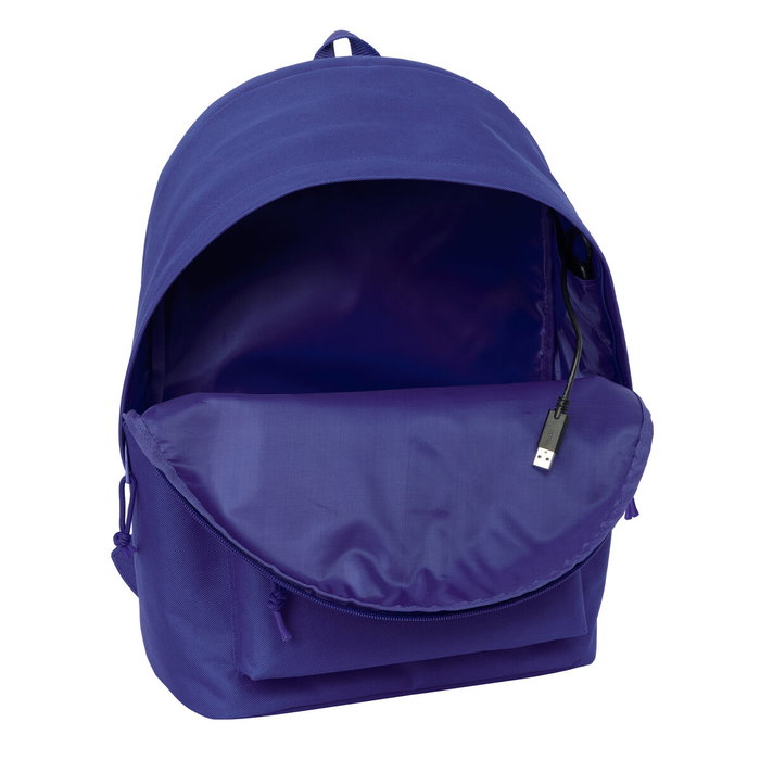 Safta Mochila Doble para Portátil 15,6 pulg. con USB Atlético de Madrid Teen Dark Blue