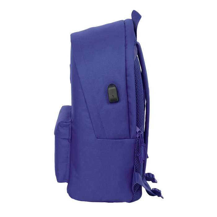 Safta Mochila Doble para Portátil 15,6 pulg. con USB Atlético de Madrid Teen Dark Blue
