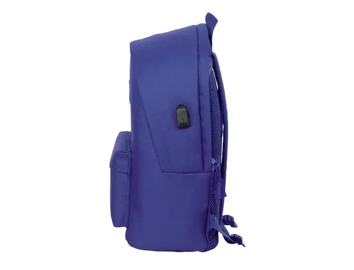 Safta Mochila Doble para Portátil 15,6 pulg. con USB Atlético de Madrid Teen Dark Blue