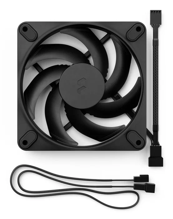 Fractal Design Momentum 12 Ventilador PC 120 mm Negro - PWM, FDB, 2200 RPM, 114.6 m³/h, 31.3 dB, 7 Aspas, 4 Pines, 163 g (FD-F-MO1-1201)