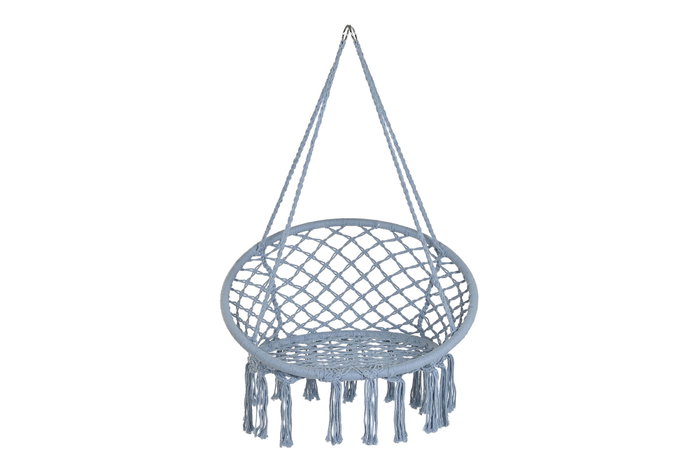 DKD Home Decor Silla Colgante Terraza Y Jardin Azul Celeste 63 x 128 x 80 cm Capacidad 100kg