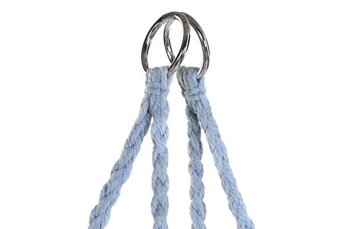 DKD Home Decor Silla Colgante Terraza Y Jardin Azul Celeste 63 x 128 x 80 cm Capacidad 100kg