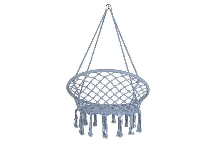 DKD Home Decor Silla Colgante Terraza Y Jardin Azul Celeste 63 x 128 x 80 cm Capacidad 100kg