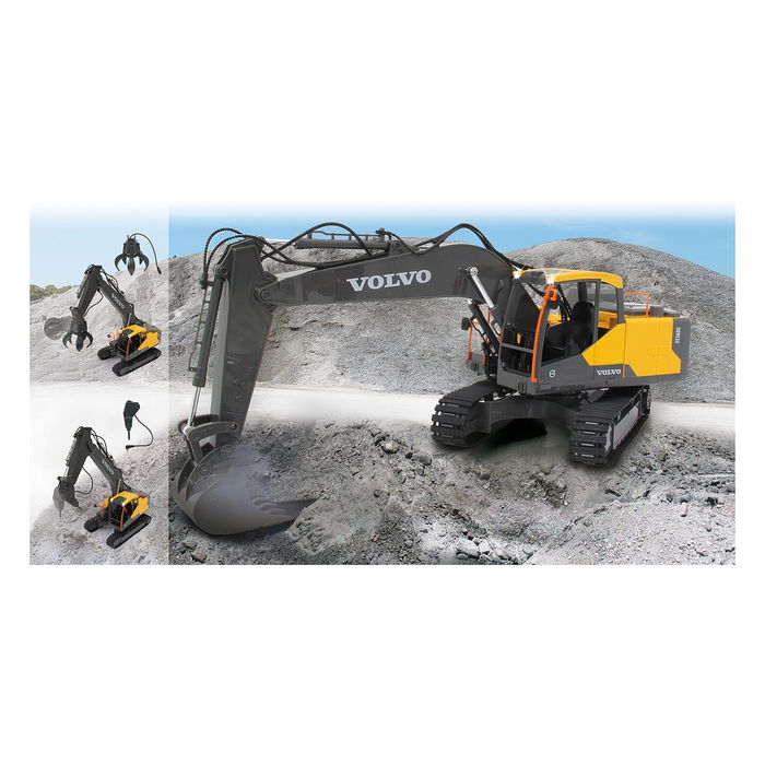 Jamara Volvo EC160E Excavadora R/C 2.4GHz 1:16 Radio Control Réplica del Modelo Real Volvo EC160E de 500 mm Jamara Volvo EC160E Excavadora R/C 2.4GHz 1:16 Radio Control Réplica del Modelo Real Volvo EC160E de 500 mm