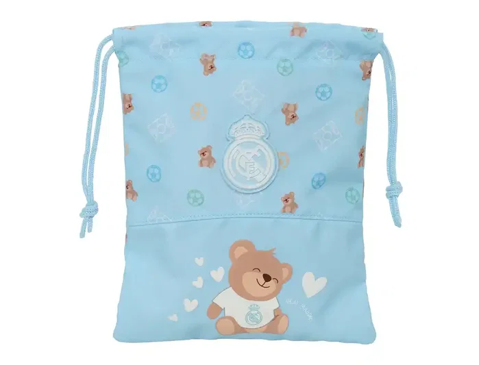 Safta Saquito Merienda Real Madrid Azul 25x20 cm Safta Saquito Merienda Real Madrid Azul 25x20 cm