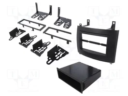 METRA Bastidor de montaje de radio para Cadillac, 1 DIN y 2 DIN, negro mate