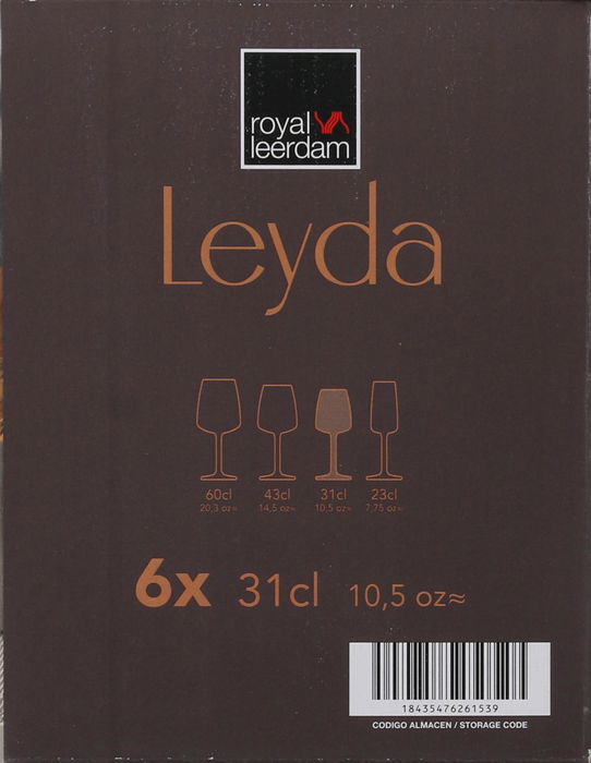 Royal Leerdam Set 6 Copas Vino 31 cl Leyda