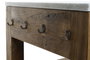 DKD Home Decor Isla de Cocina de Madera y Mármol con 2 Cajones