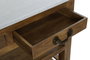 DKD Home Decor Isla de Cocina de Madera y Mármol con 2 Cajones