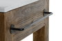 DKD Home Decor Isla de Cocina de Madera y Mármol con 2 Cajones