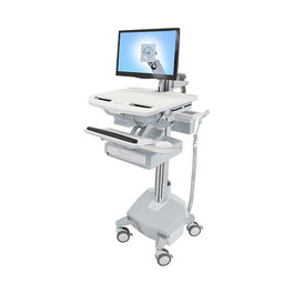 Ergotron StyleView Carro Multimedia con Brazo LCD, 1 Cajón, Capacidad 15 kg, 24", 75x75/100x100 VESA, SAU-EU