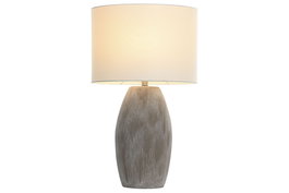 DKD Home Decor Lámpara de Sobremesa Cerámica y Algodón Beige
