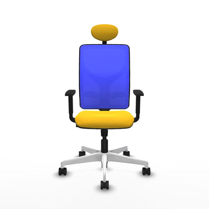 PIQUERAS Y CRESPO Silla de oficina Motilla con mecanismo Sincro, Amarillo y Azul PIQUERAS Y CRESPO Silla de oficina Motilla con mecanismo Sincro, Amarillo y Azul