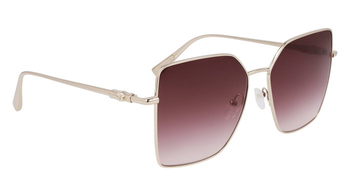 Longchamp LO173S-727 Gafas de sol para mujer con cristal amarillo y acabado dorado