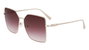 Longchamp LO173S-727 Gafas de sol para mujer con cristal amarillo y acabado dorado