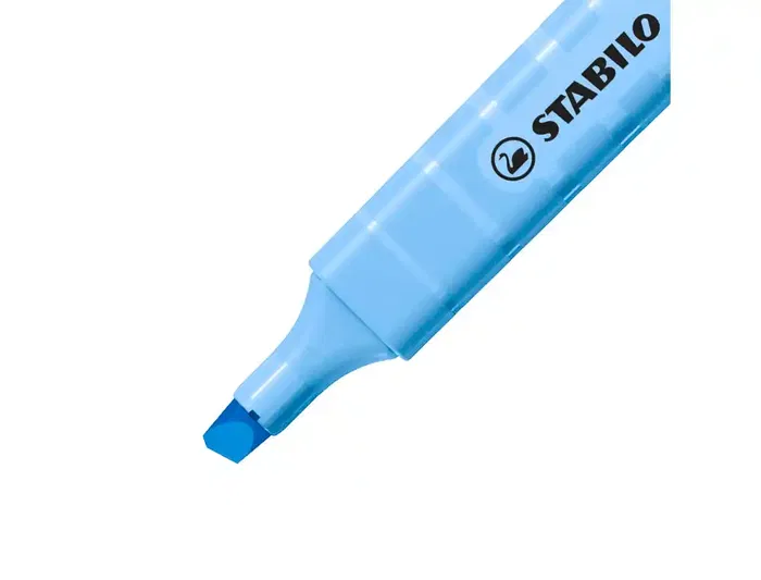 Stabilo Swing Cool Rotulador Fluorescente Pastel Azul Ventoso con Tecnología Anti-Secado