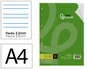 Liderpapel Recambio A4 100 hojas 100g pauta 3,5mm con margen y 4 taladros
