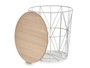 Mesa de centro Giftdecor Metal Blanca Tapa Madera 40x41x40 cm (Set de 6)