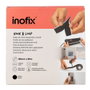 Inofix Rollo adhesivo de cierre de gancho y bucle, 20 mm x 25 m, negro