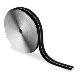 Inofix Rollo adhesivo de cierre de gancho y bucle, 20 mm x 25 m, negro