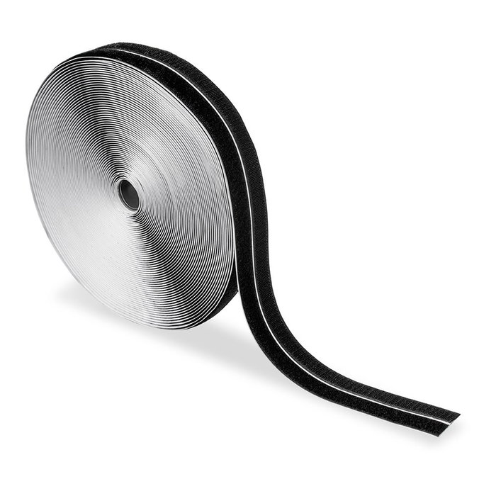 Inofix Rollo adhesivo de cierre de gancho y bucle, 20 mm x 25 m, negro Inofix Rollo adhesivo de cierre de gancho y bucle, 20 mm x 25 m, negro