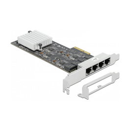 DeLOCK Tarjeta de red PCI Express x4 con 4 puertos 2,5 Gigabit LAN RJ45 89192