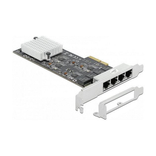 DeLOCK Tarjeta de red PCI Express x4 con 4 puertos 2,5 Gigabit LAN RJ45 89192 DeLOCK Tarjeta de red PCI Express x4 con 4 puertos 2,5 Gigabit LAN RJ45 89192