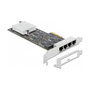 DeLOCK Tarjeta de red PCI Express x4 con 4 puertos 2,5 Gigabit LAN RJ45 89192